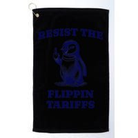 Funny Resist The Flippin Tariffs Heard Island Penguin Golf Towel