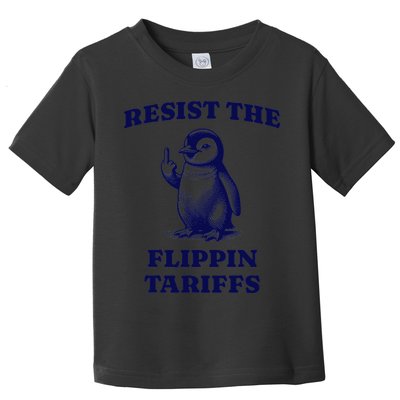 Funny Resist The Flippin Tariffs Heard Island Penguin Toddler T-Shirt