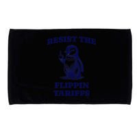 Funny Resist The Flippin Tariffs Heard Island Penguin Microfiber Hand Towel