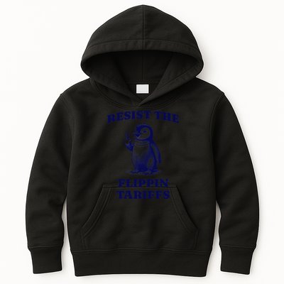 Funny Resist The Flippin Tariffs Heard Island Penguin Kids Hoodie