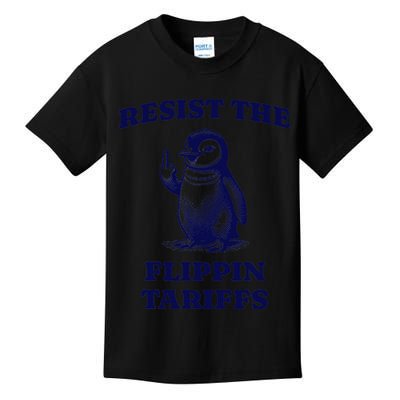 Funny Resist The Flippin Tariffs Heard Island Penguin Kids T-Shirt