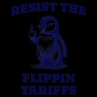 Funny Resist The Flippin Tariffs Heard Island Penguin Zip Tote Bag