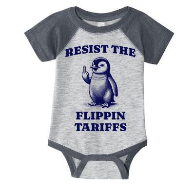 Funny Resist The Flippin Tariffs Heard Island Penguin Infant Baby Jersey Bodysuit