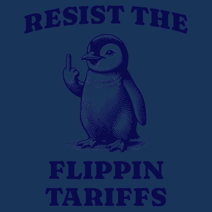 Funny Resist The Flippin Tariffs Heard Island Penguin Infant Baby Jersey Bodysuit