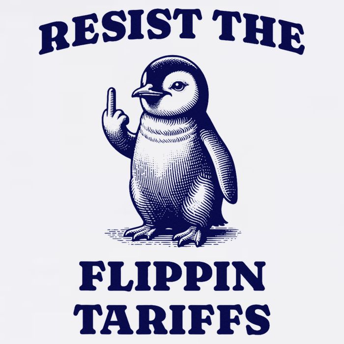 Funny Resist The Flippin Tariffs Heard Island Penguin Garment-Dyed Sweatshirt