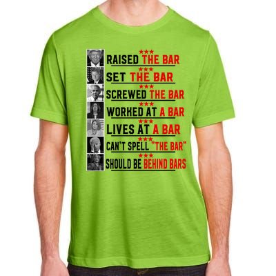 Funny Raised The Bar Donald Trump Adult ChromaSoft Performance T-Shirt