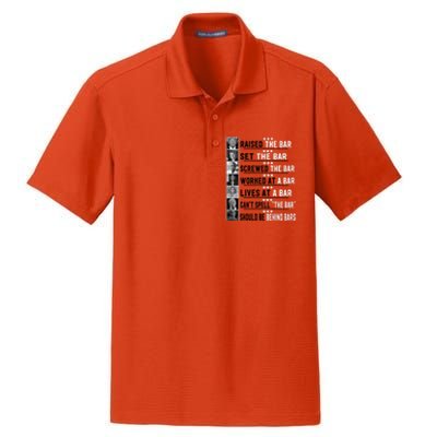 Funny Raised The Bar Donald Trump Dry Zone Grid Polo