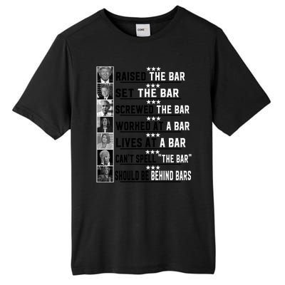 Funny Raised The Bar Donald Trump Tall Fusion ChromaSoft Performance T-Shirt