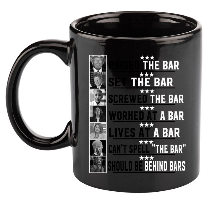 Funny Raised The Bar Donald Trump 11oz C Handle Ceramic Mug
