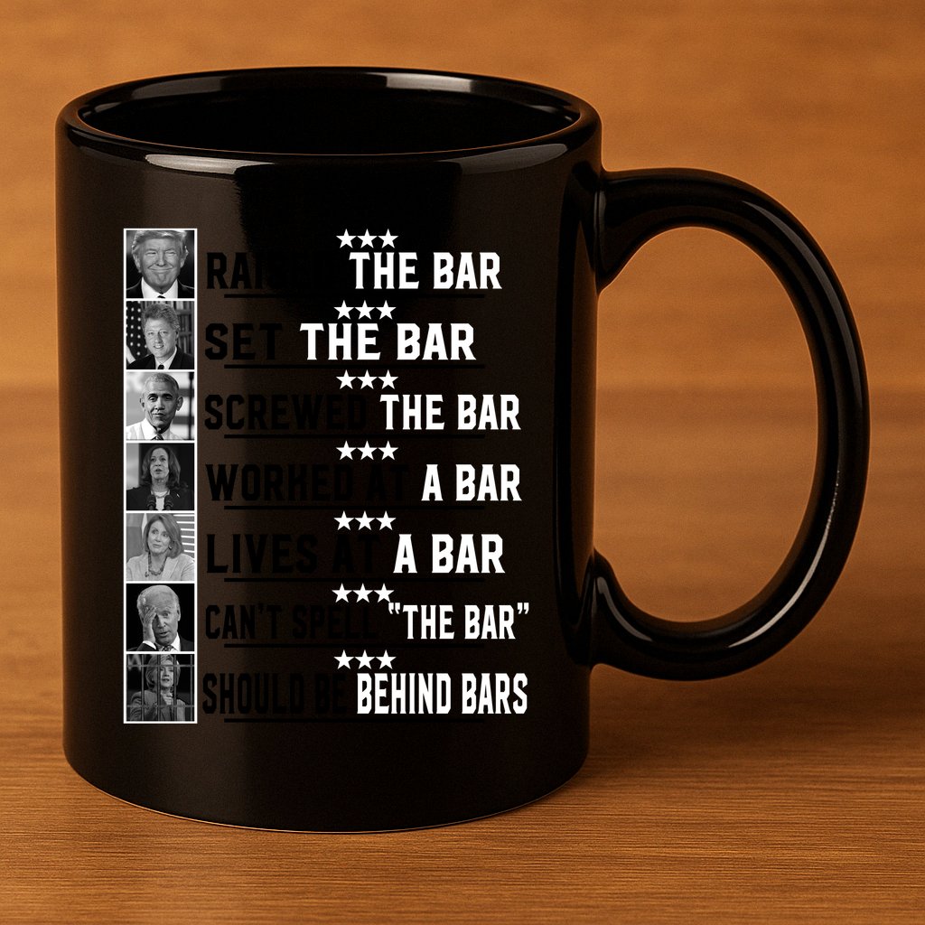 Funny Raised The Bar Donald Trump 11oz C Handle Ceramic Mug