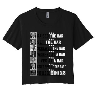 Funny Raised The Bar Donald Trump Crop Top