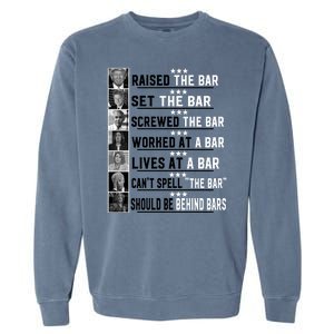 Funny Raised The Bar Donald Trump Garment-Dyed Sweatshirt