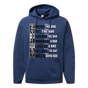 Funny Raised The Bar Donald Trump Performance Fleece Hoodie