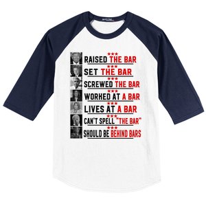 Funny Raised The Bar Donald Trump Baseball Sleeve Shirt