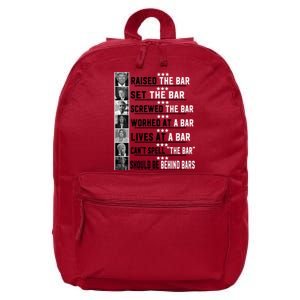 Funny Raised The Bar Donald Trump 16 in Basic Backpack