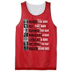 Funny Raised The Bar Donald Trump Mesh Reversible Basketball Jersey Tank