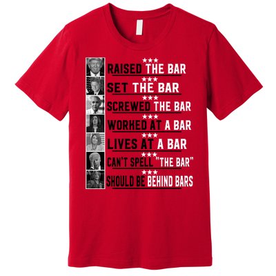 Funny Raised The Bar Donald Trump Premium T-Shirt