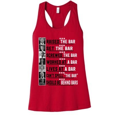 Funny Raised The Bar Donald Trump Womens Tank Top