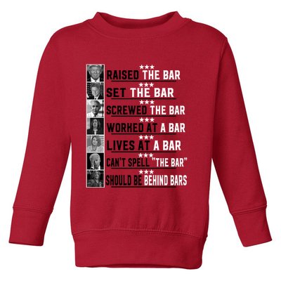 Funny Raised The Bar Donald Trump Toddler Sweatshirt