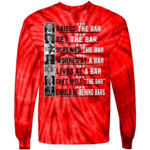 Funny Raised The Bar Donald Trump Tie-Dye Long Sleeve Shirt