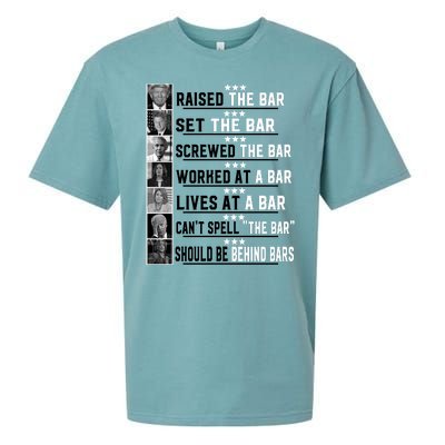 Funny Raised The Bar Donald Trump Sueded Cloud Jersey T-Shirt