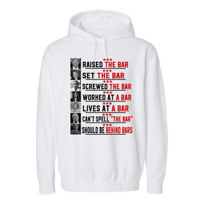 Funny Raised The Bar Donald Trump Garment-Dyed Fleece Hoodie