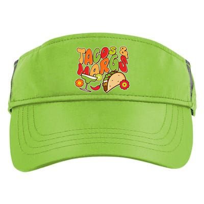 Funny Retro Taco And Margs Margaritas Adult Drive Performance Visor