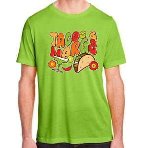 Funny Retro Taco And Margs Margaritas Adult ChromaSoft Performance T-Shirt