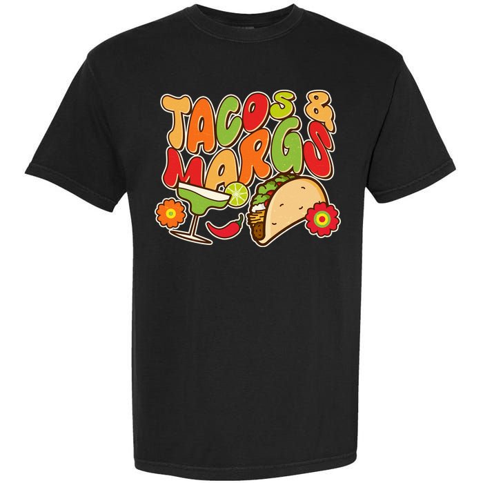 Funny Retro Taco And Margs Margaritas Garment-Dyed Heavyweight T-Shirt