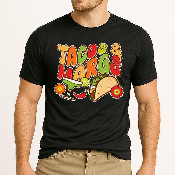 Funny Retro Taco And Margs Margaritas Performance Shirt