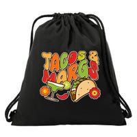 Funny Retro Taco And Margs Margaritas Drawstring Bag