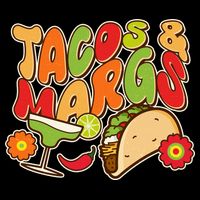 Funny Retro Taco And Margs Margaritas Drawstring Bag