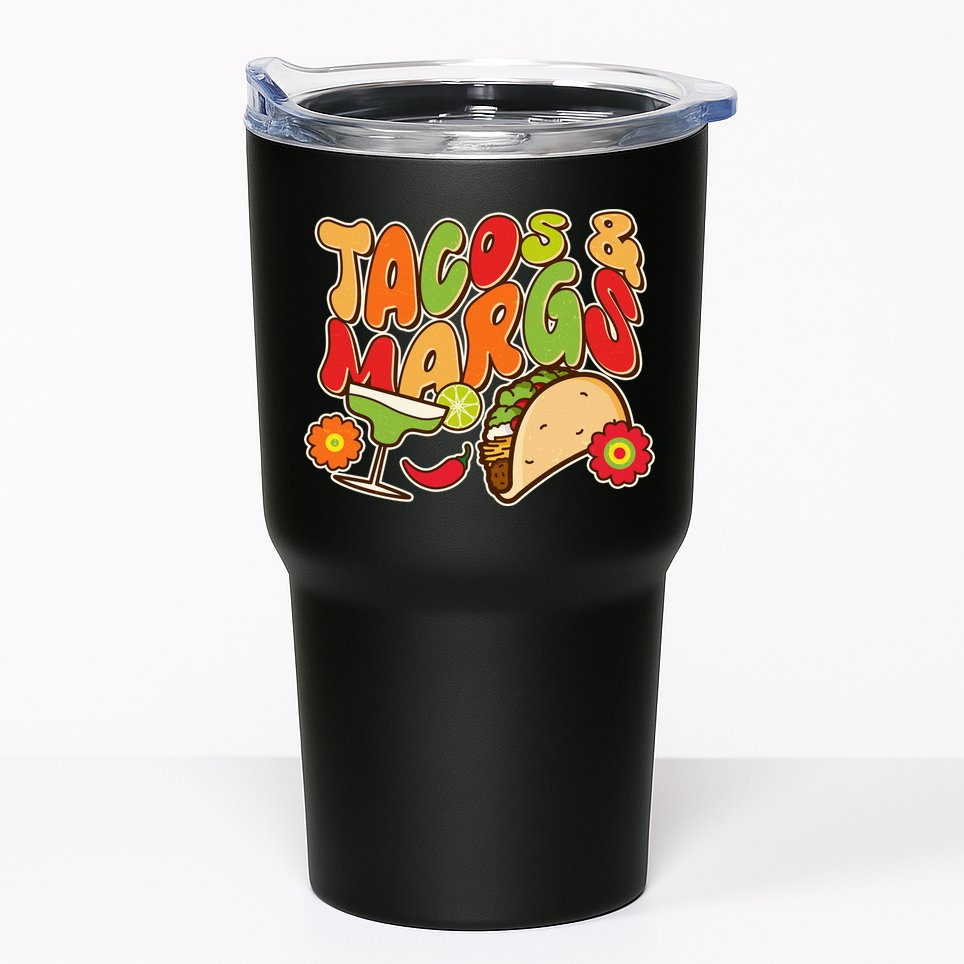 Funny Retro Taco And Margs Margaritas Tumbler