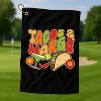 Funny Retro Taco And Margs Margaritas Golf Towel