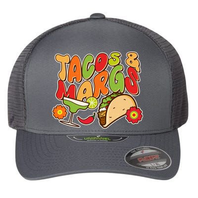 Funny Retro Taco And Margs Margaritas Flexfit Unipanel Trucker Cap