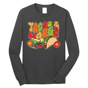 Funny Retro Taco And Margs Margaritas Long Sleeve Shirt