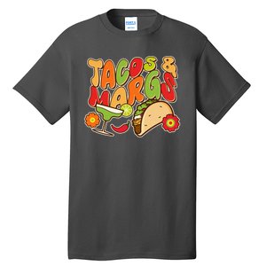 Funny Retro Taco And Margs Margaritas Tall T-Shirt