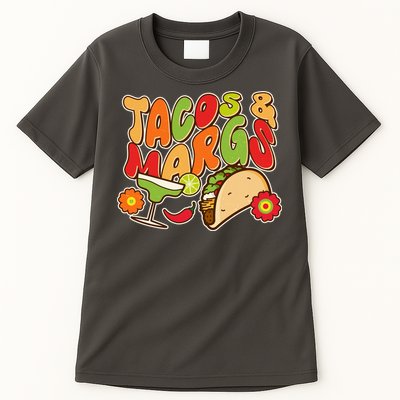 Funny Retro Taco And Margs Margaritas Tall T-Shirt
