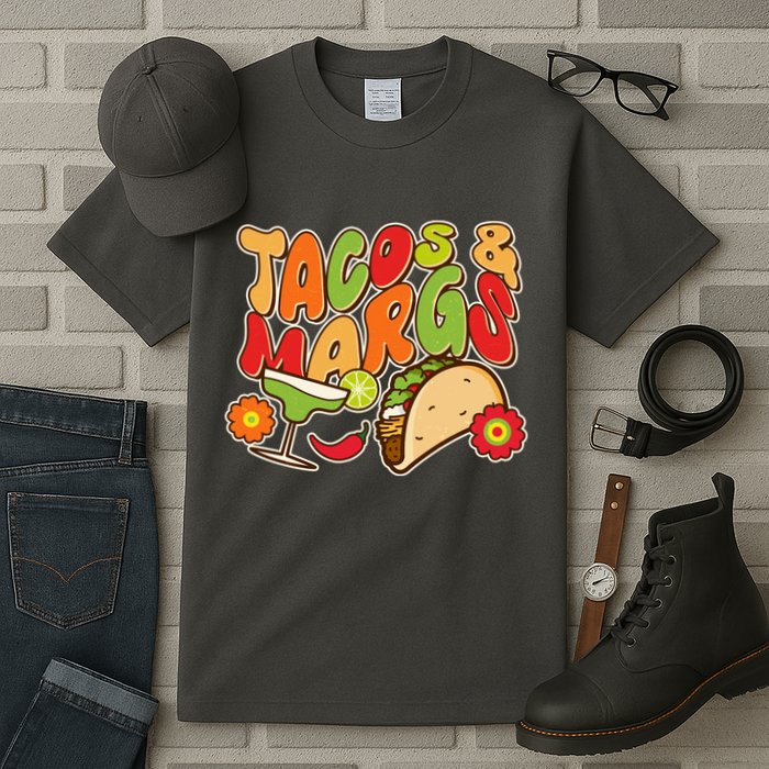 Funny Retro Taco And Margs Margaritas Tall T-Shirt