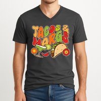 Funny Retro Taco And Margs Margaritas V-Neck T-Shirt