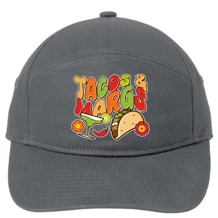 Funny Retro Taco And Margs Margaritas 7-Panel Snapback Hat