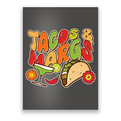 Funny Retro Taco And Margs Margaritas Poster