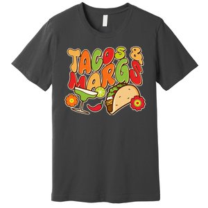 Funny Retro Taco And Margs Margaritas Premium T-Shirt