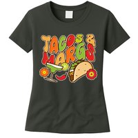 Funny Retro Taco And Margs Margaritas Womens T-Shirt