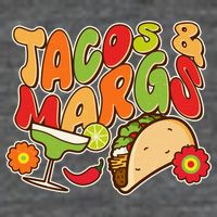 Funny Retro Taco And Margs Margaritas Women's V-Neck T-Shirt