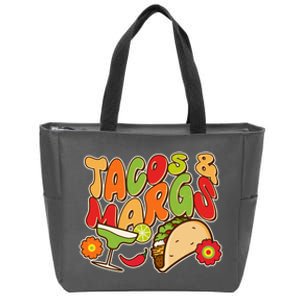 Funny Retro Taco And Margs Margaritas Zip Tote Bag