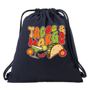 Funny Retro Taco And Margs Margaritas Drawstring Bag