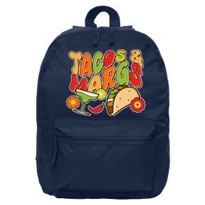 Funny Retro Taco And Margs Margaritas 16 in Basic Backpack