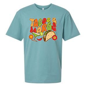 Funny Retro Taco And Margs Margaritas Sueded Cloud Jersey T-Shirt