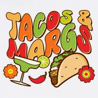 Funny Retro Taco And Margs Margaritas Garment-Dyed Sweatshirt